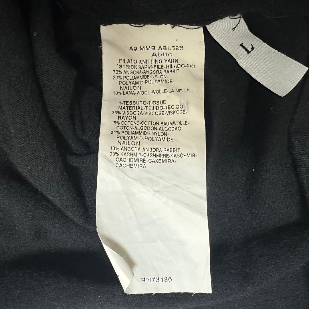 MaxMara STUDIO赤タグ アンゴラ混ドッキングワンピース黒 カシミヤ混