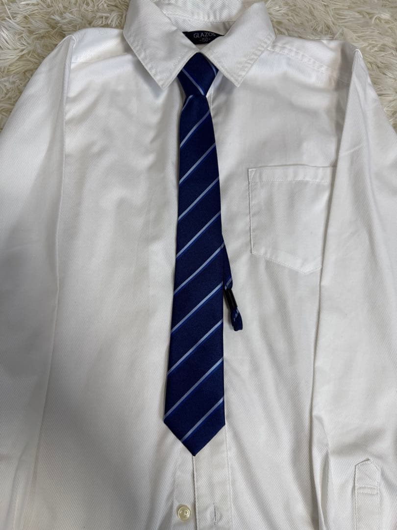 GLAZOSスーツ上下8点セットベルトはコンバースブラック150 入学・卒業式用