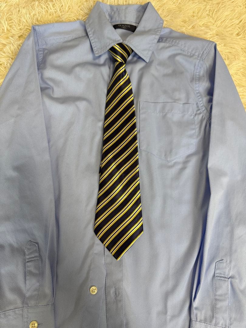 GLAZOSスーツ上下8点セットベルトはコンバースブラック150 入学・卒業式用