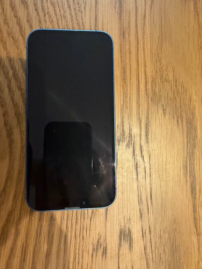 【みゆ】【美品中古品】iPhone 13 ブルー SIMフリー　保護フィル