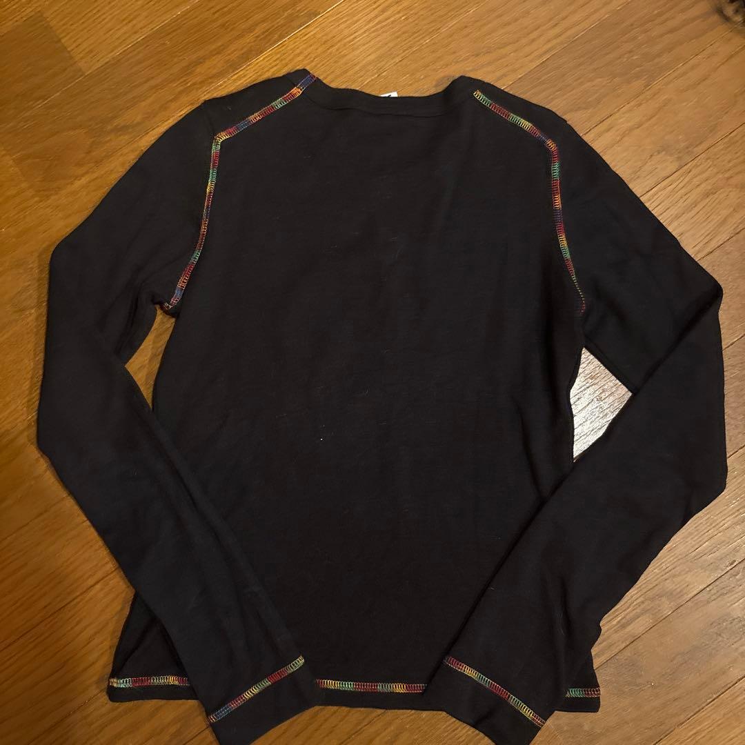 X-girl ×ヒストリックグラマー コラボ バタフライプリント 長袖Tシャツ