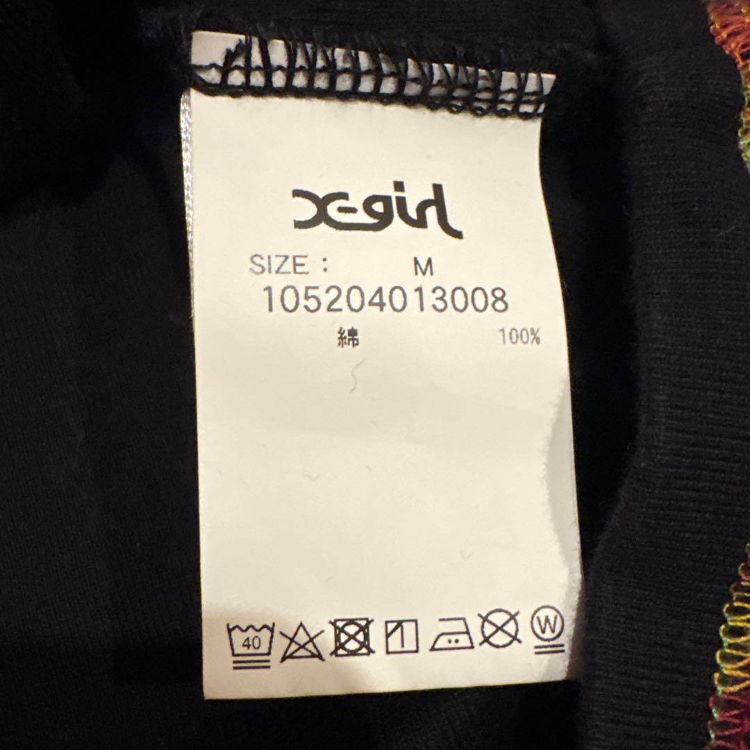 X-girl ×ヒストリックグラマー コラボ バタフライプリント 長袖Tシャツ