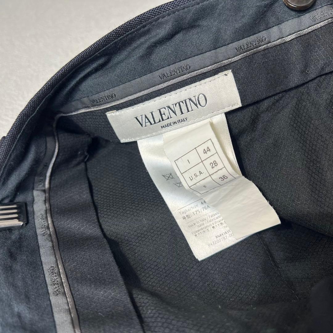 希少 美品 VALENTINO ウール モヘヤ タック スラックス パンツ 44
