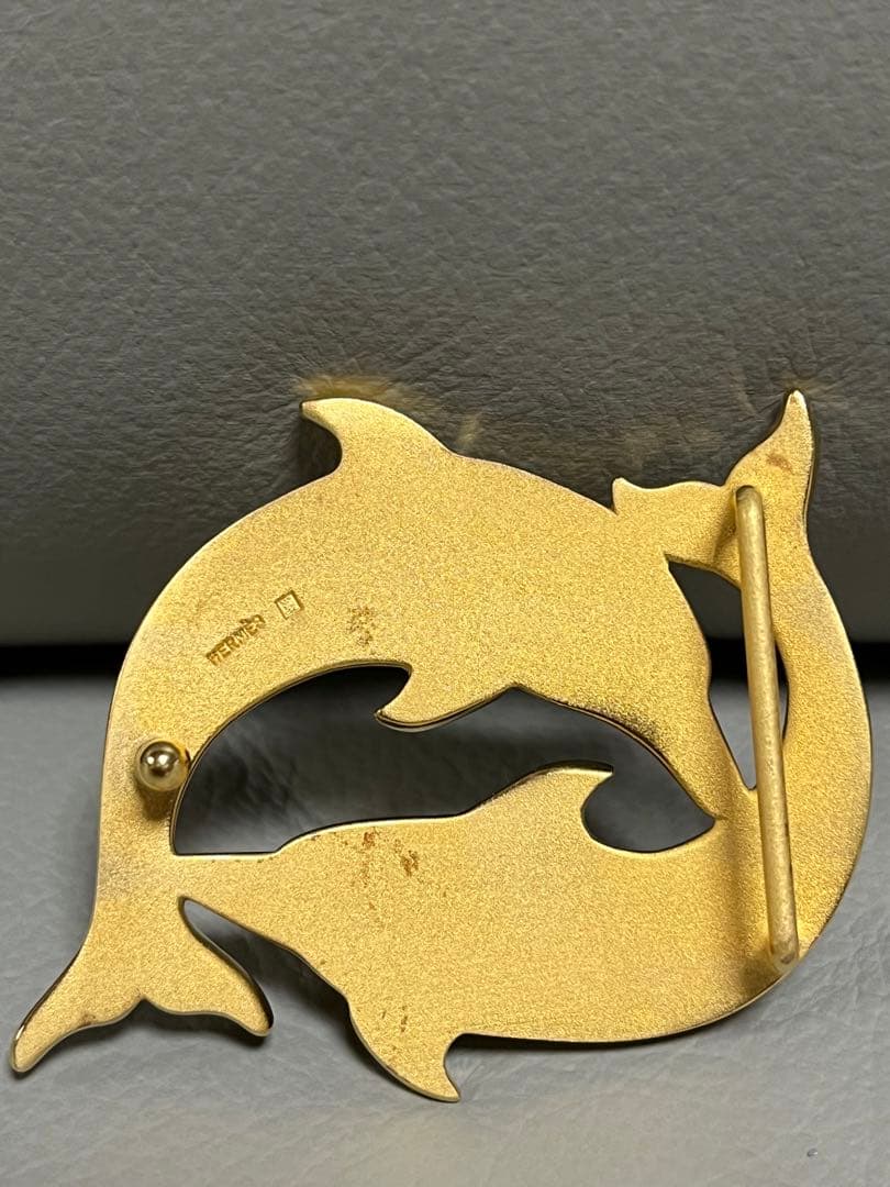 boss114　エルメス　バックル　イルカデザイン