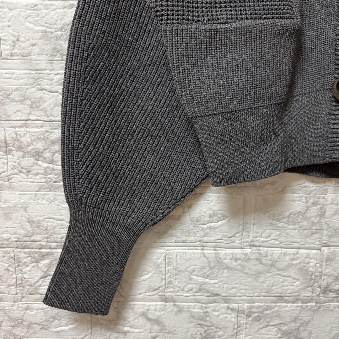 【美品】ADAM ET ROPÉ BIGボタンニットカーディガンF グレー