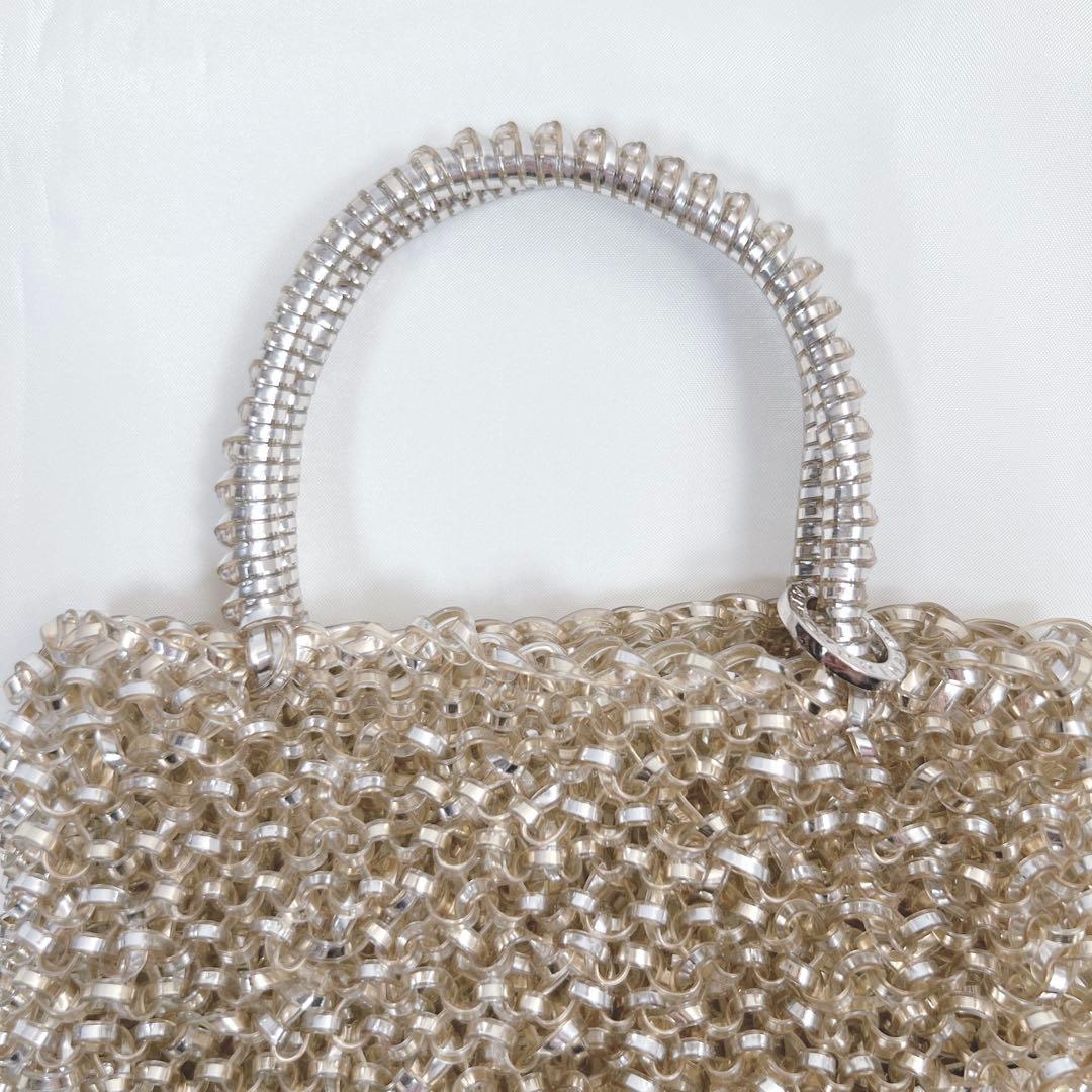 美品✨アンテプリマ スタンダードスクエア ミニ シルバーゴールド チェーン付