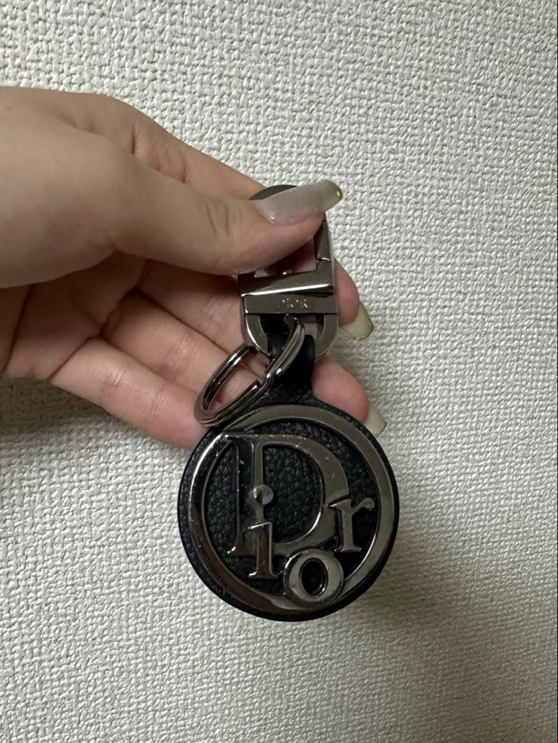 ディオール D-Touch キーホルダー　カーフスキン　キーリング