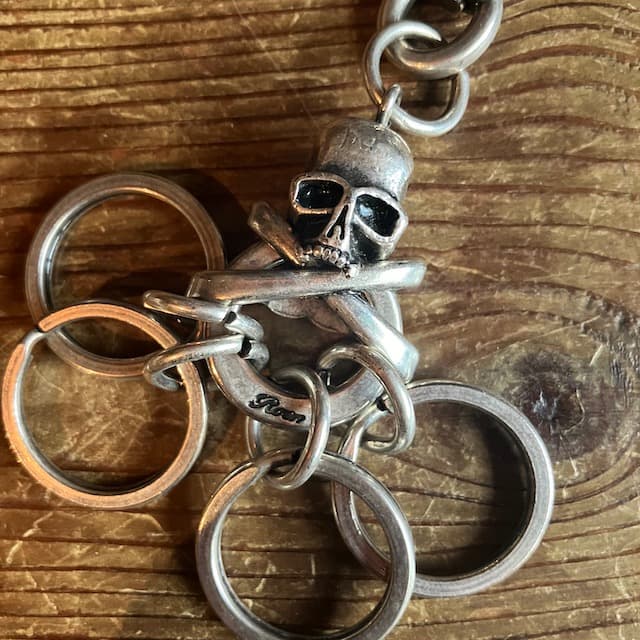 Roen ロエン ヴィンテージ キーリング キーホルダー スカル シルバー