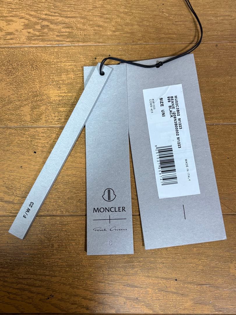 【MONCLER＋RICK OWENS】モンクレールリックオウエンスロゴビーニー