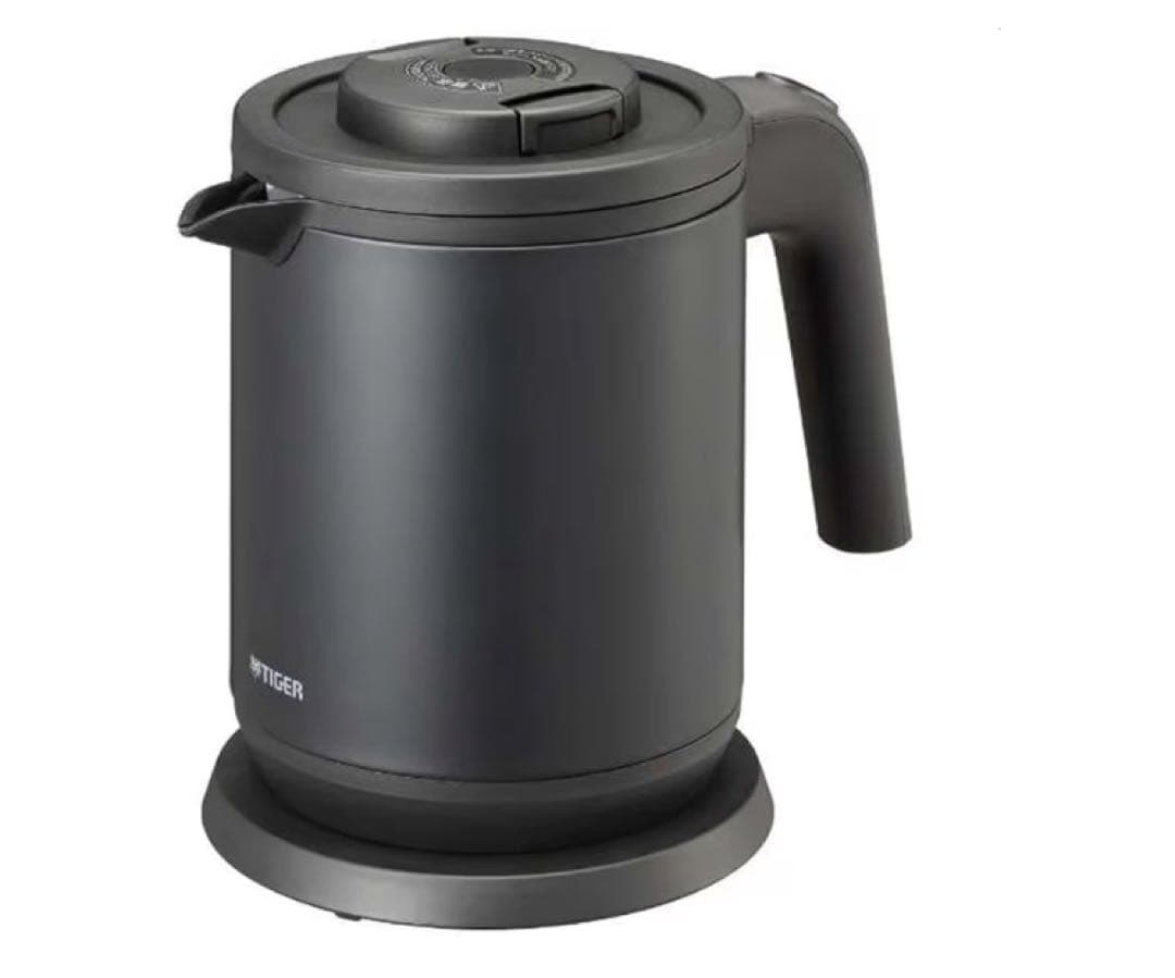 タイガー　蒸気レス　電気ケトル　0.8リットル　マットブラック