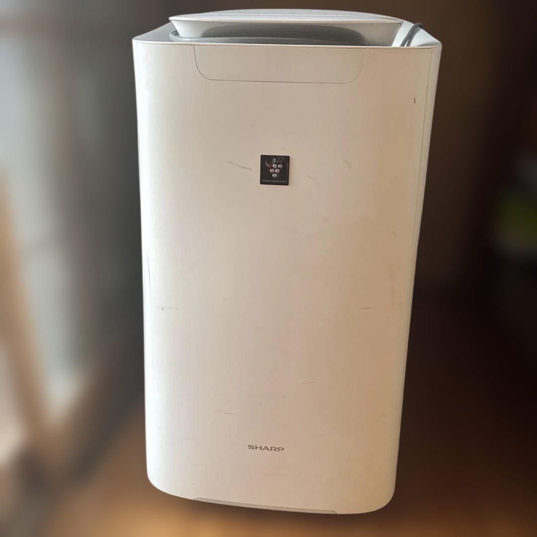 SHARP製のホワイト空気清浄機・加湿機能＆花粉対策・タッチ式コントロール搭載
