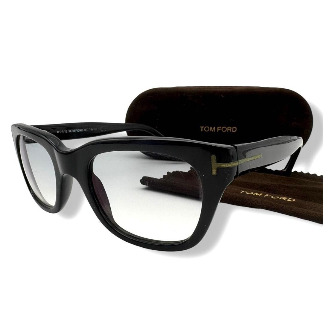トムフォード サングラス メガネ TF5178 ブラック 黒　度なし　ケース付き
