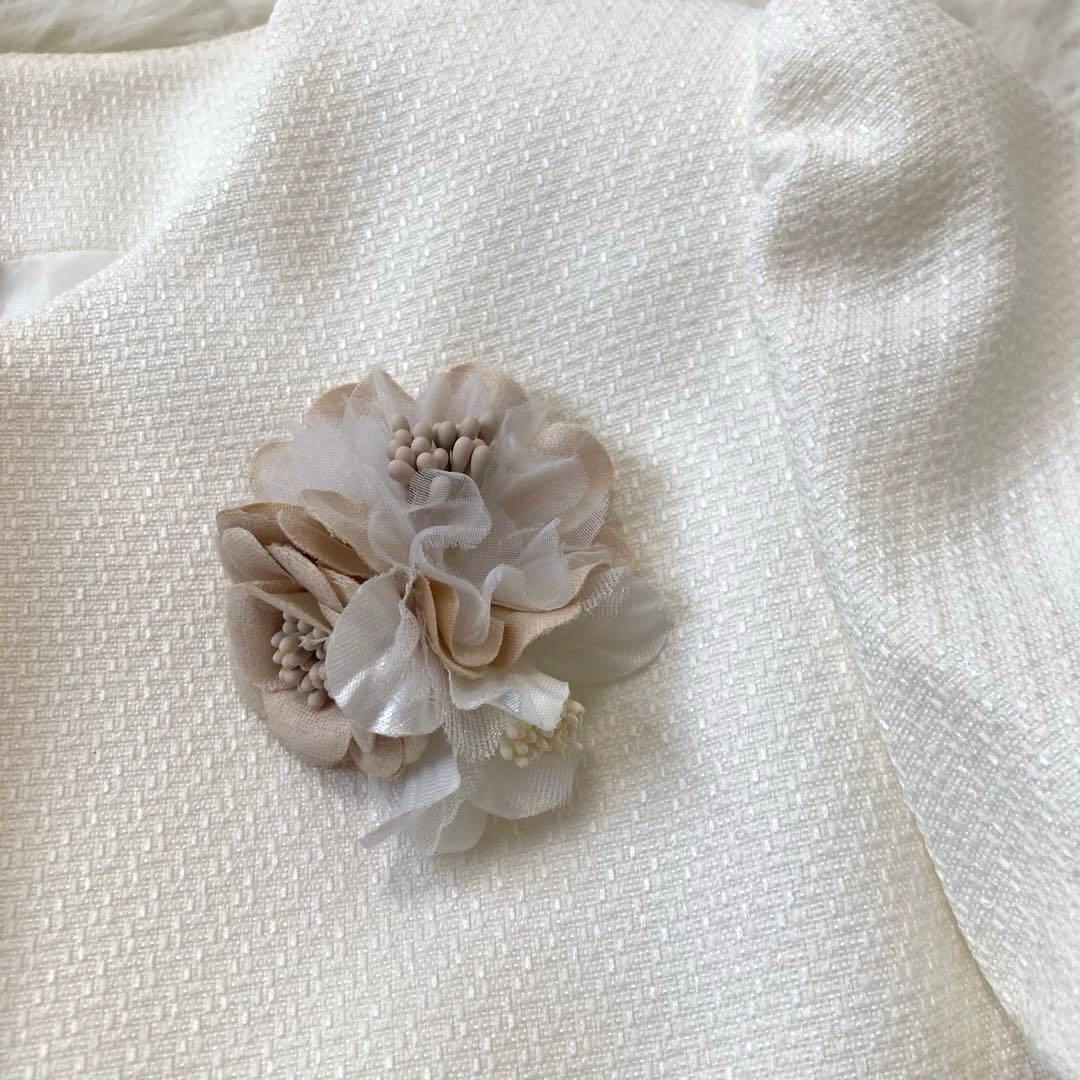 モコモコ 　プティマイン　極美品　チェックOP＋スカラップジャケットセット