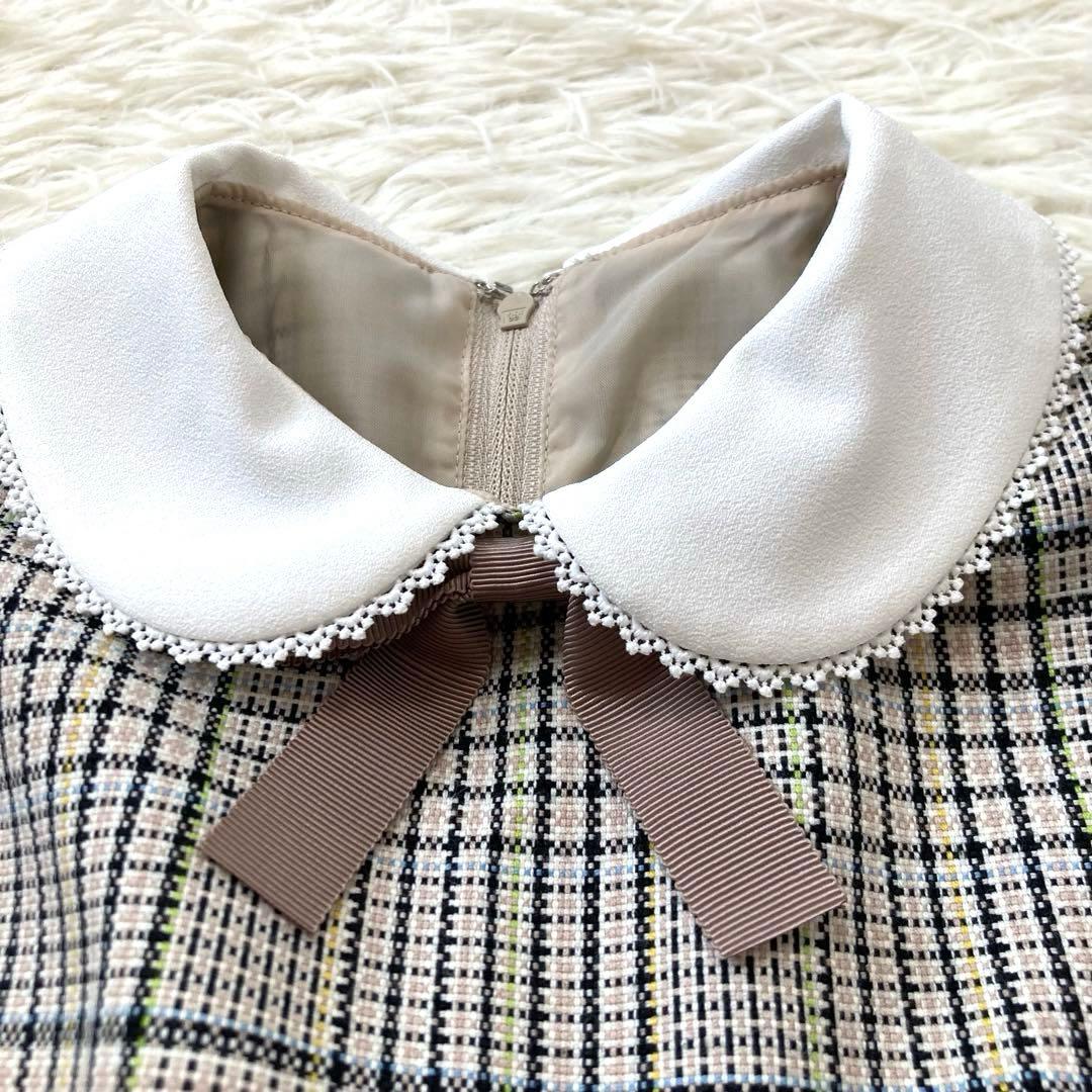 モコモコ 　プティマイン　極美品　チェックOP＋スカラップジャケットセット