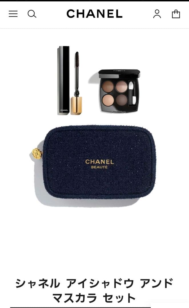 新品　CHANEL　アイシャドウ アンド マスカラ セット