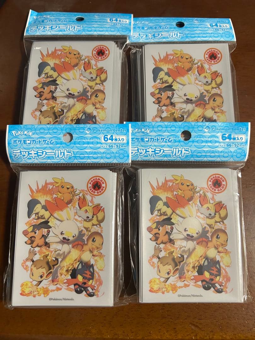 ポケモンカード タイプファイターズ炎 スリーブ デッキシールド 4個