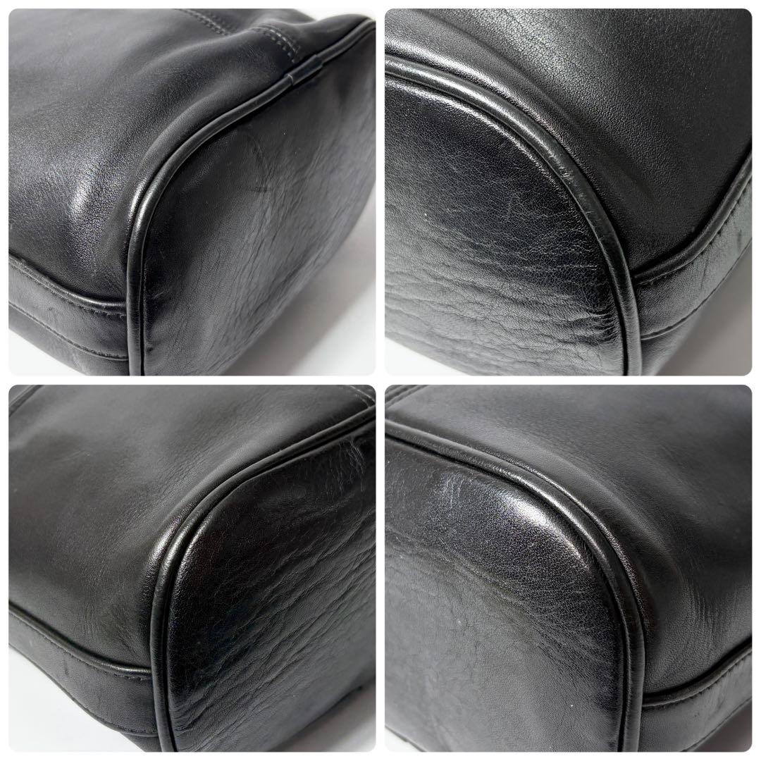 オールドコーチ　ショルダーバッグ　巾着　ブラック　vintagecoach.