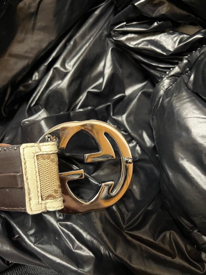 GUCCI GGモノグラム ベルト ベージュ/ブラウン