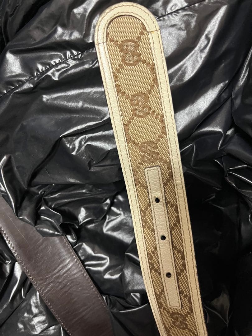 GUCCI GGモノグラム ベルト ベージュ/ブラウン