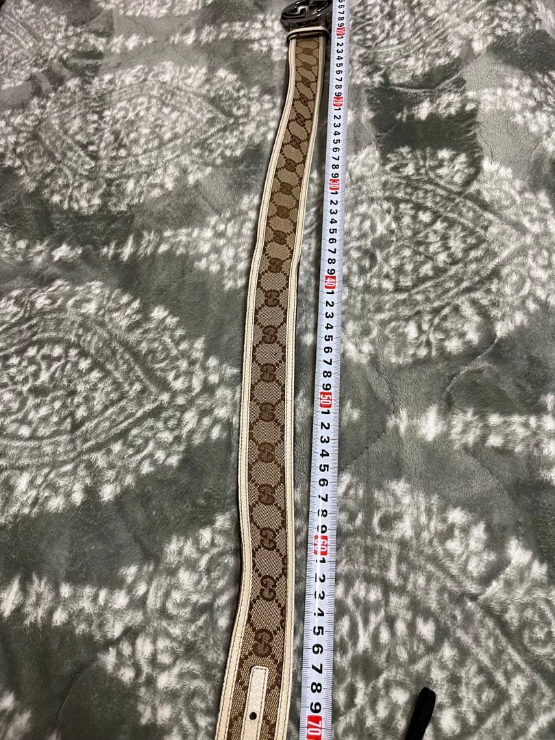 GUCCI GGモノグラム ベルト ベージュ/ブラウン