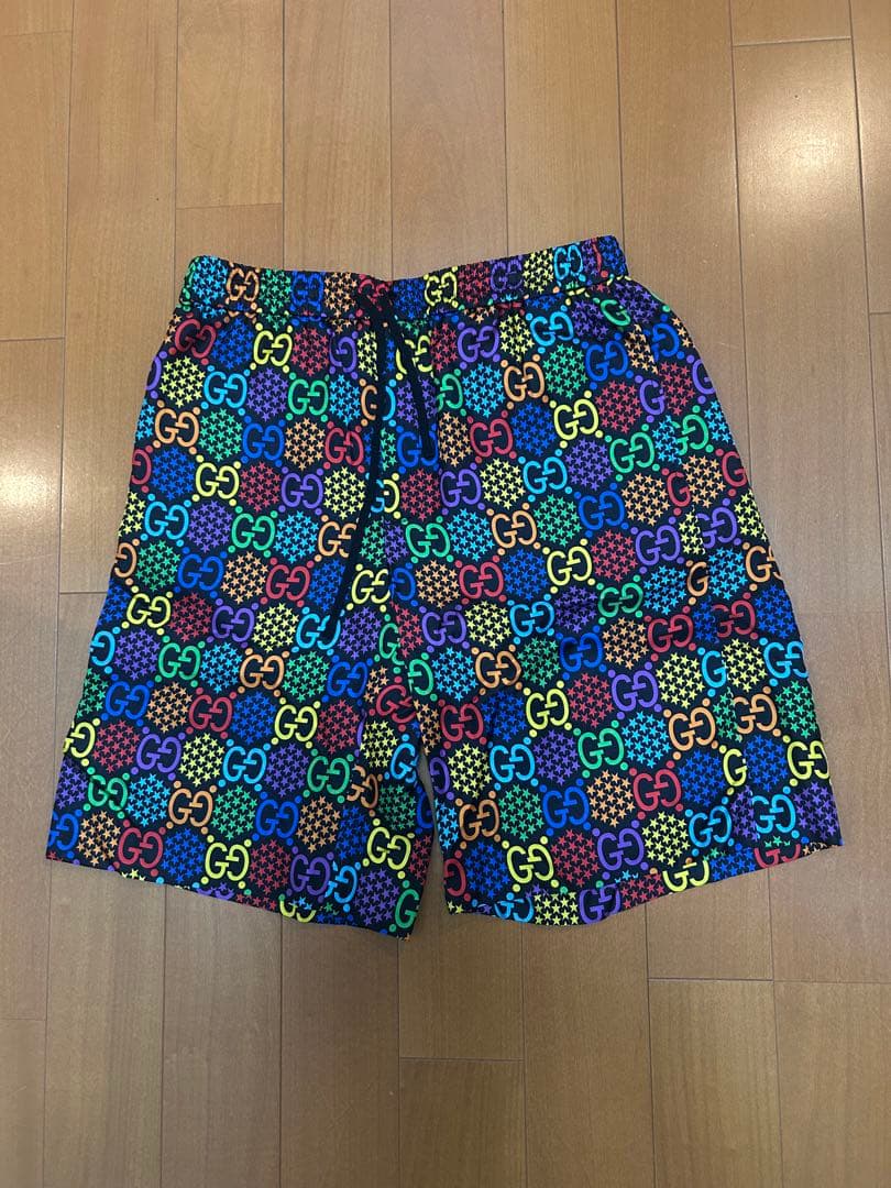GUCCI カラフルGGロゴショートパンツ 48