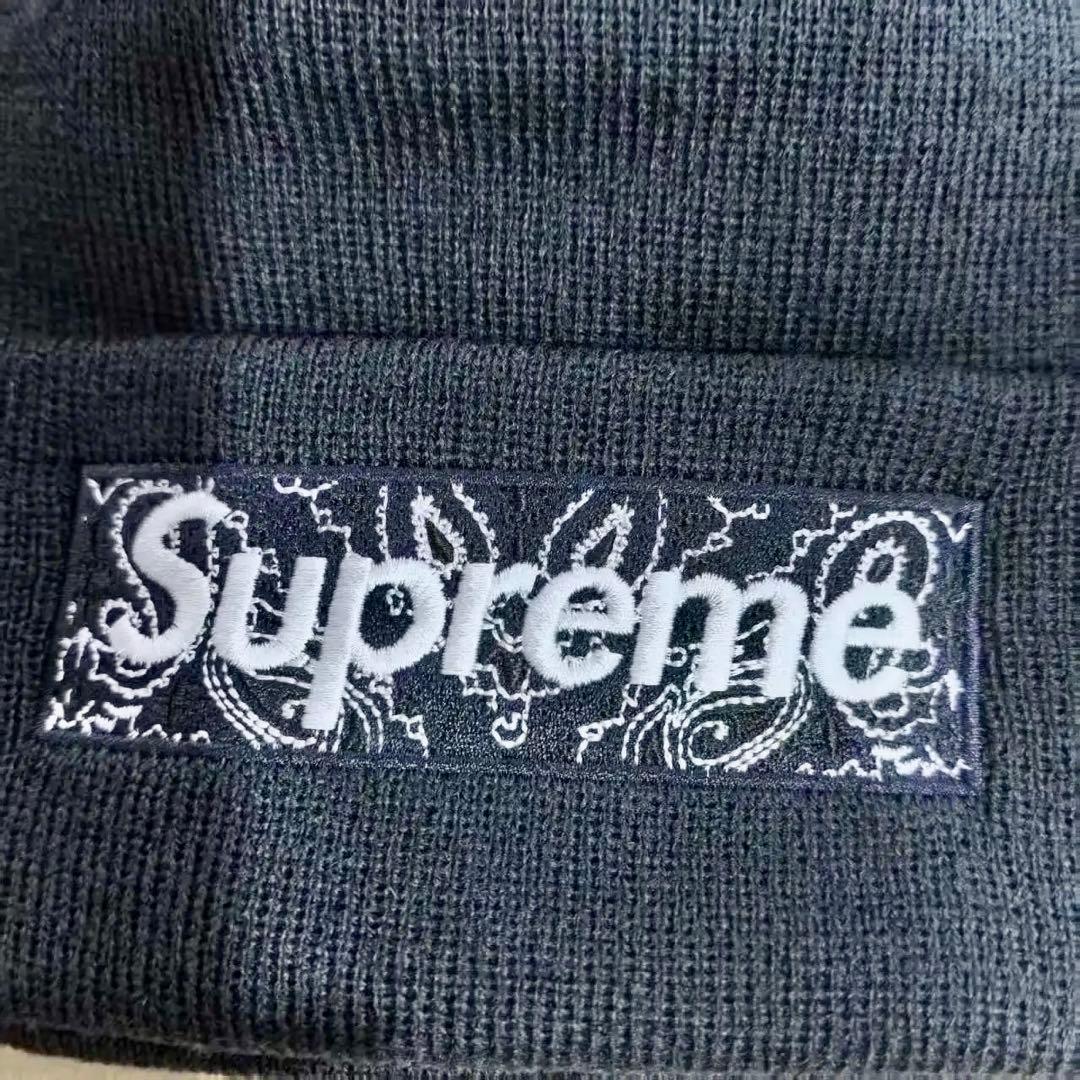 Supreme 刺繍ニット帽 ビーニー
