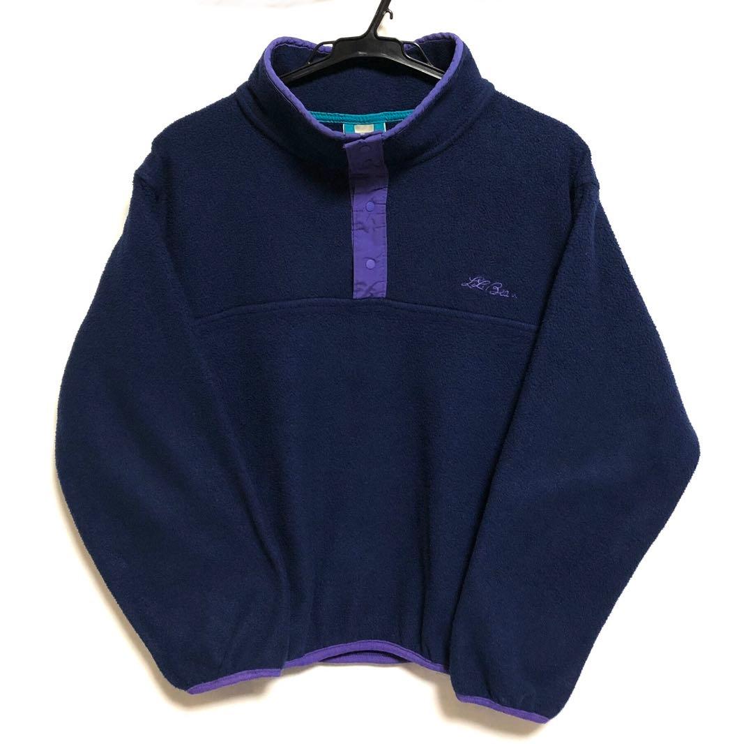 ■’80s■L.L.Bean■キッズ　ハーフスナップフリースジャケット■Mサイズ