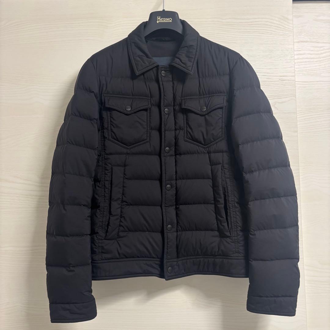 現行 極美品 ヘルノ 46 レジェンド ダウンジャケット デニムジャケット