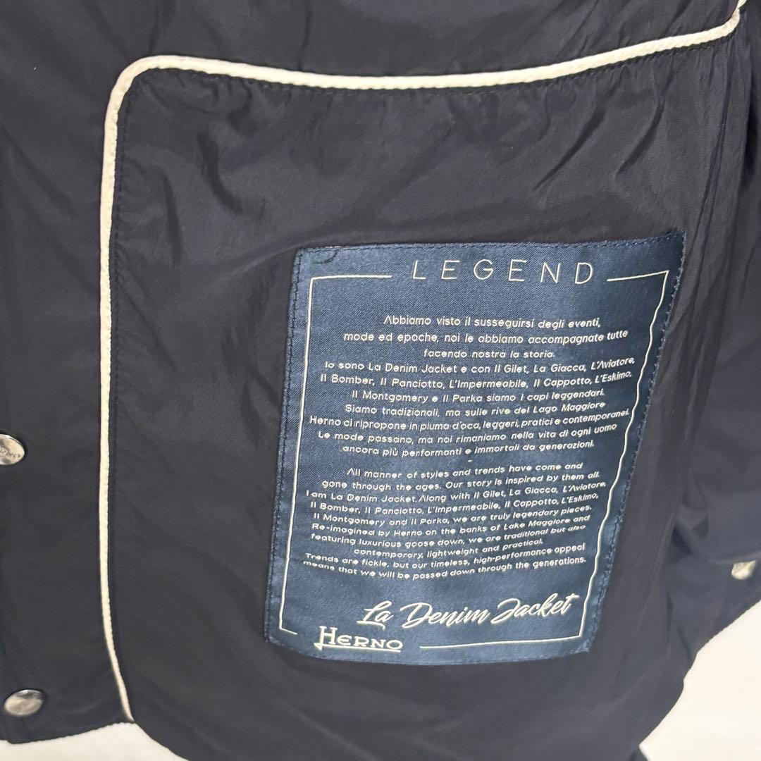 現行 極美品 ヘルノ 46 レジェンド ダウンジャケット デニムジャケット
