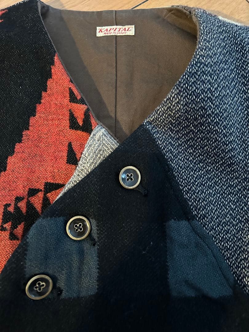 kapital パッチワークベスト0 ナバホ