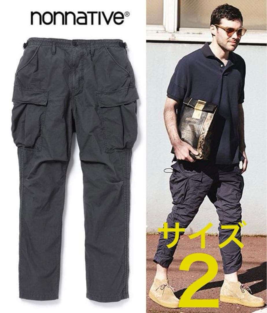 nonnative、カーゴパンツ、ミリタリー、チャコール、2、NN-P3351