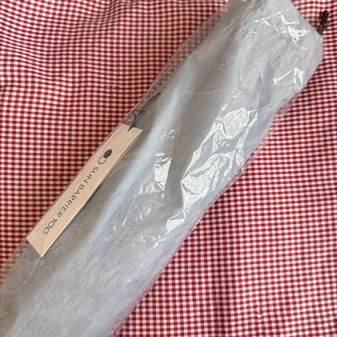 【新品.タグ付き.未使用】♡サンバリア　100 フリル日傘　ブルー♡