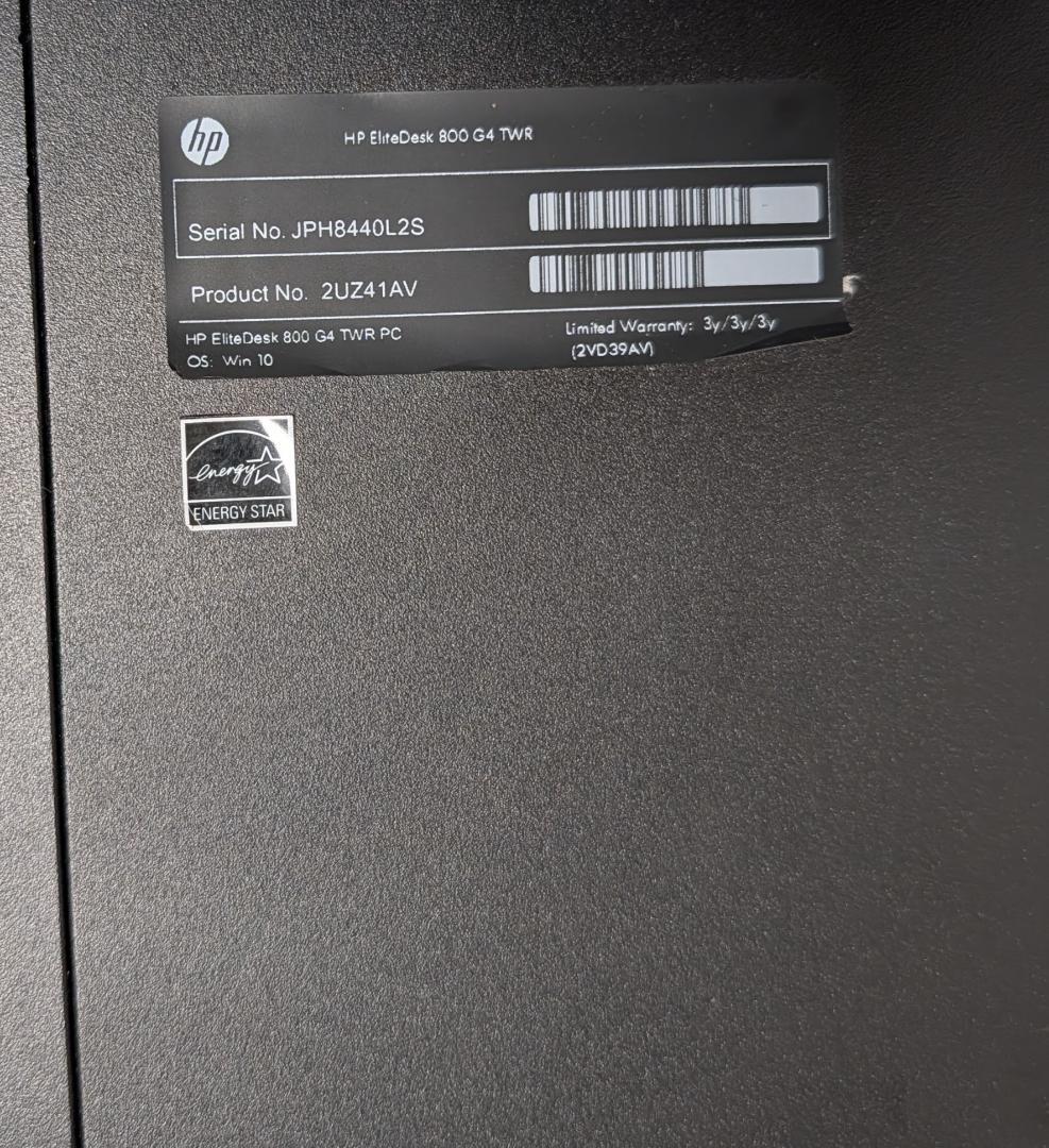 HP EliteDesk 800 G4 TWR 第8世代corei5