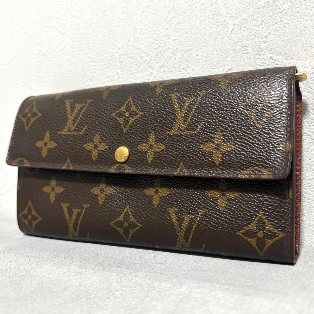 外側美品✨ルイヴィトン 長財布 モノグラム ポシェット ポルトモネ クレディ