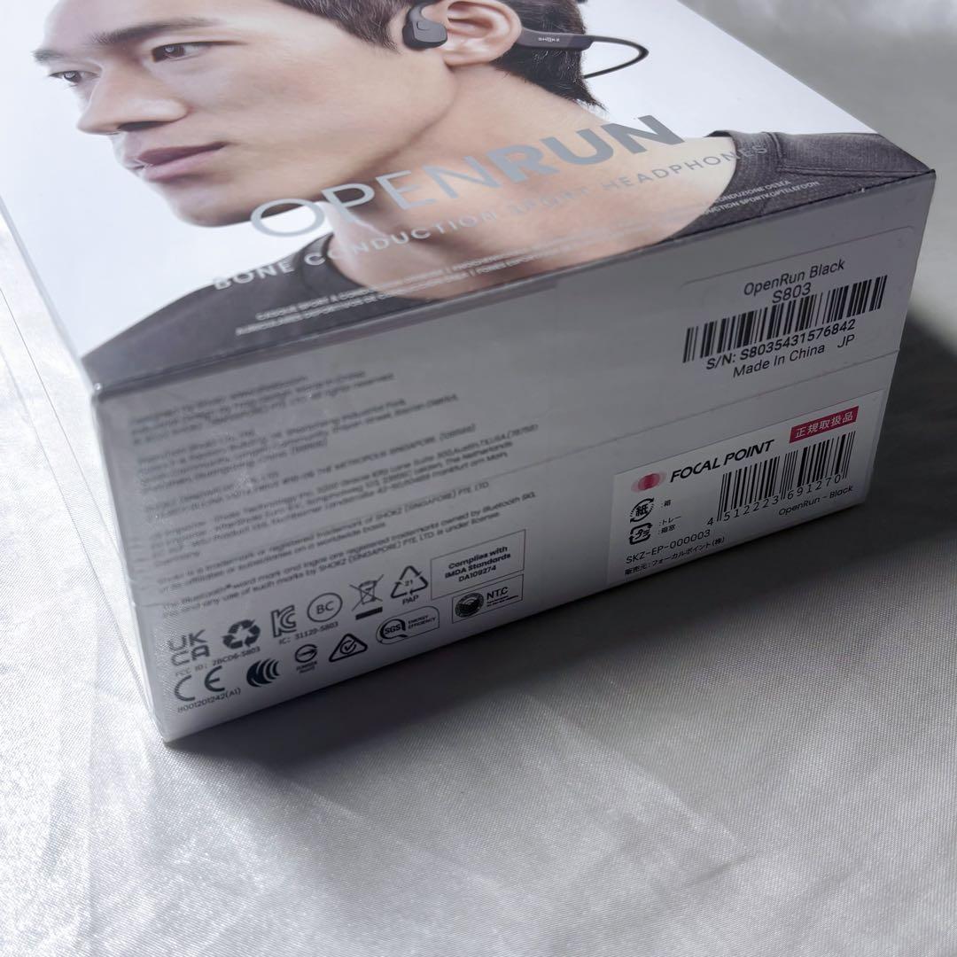 SHOKZ OPENRUN S803 骨伝導スポーツヘッドフォン BLACK