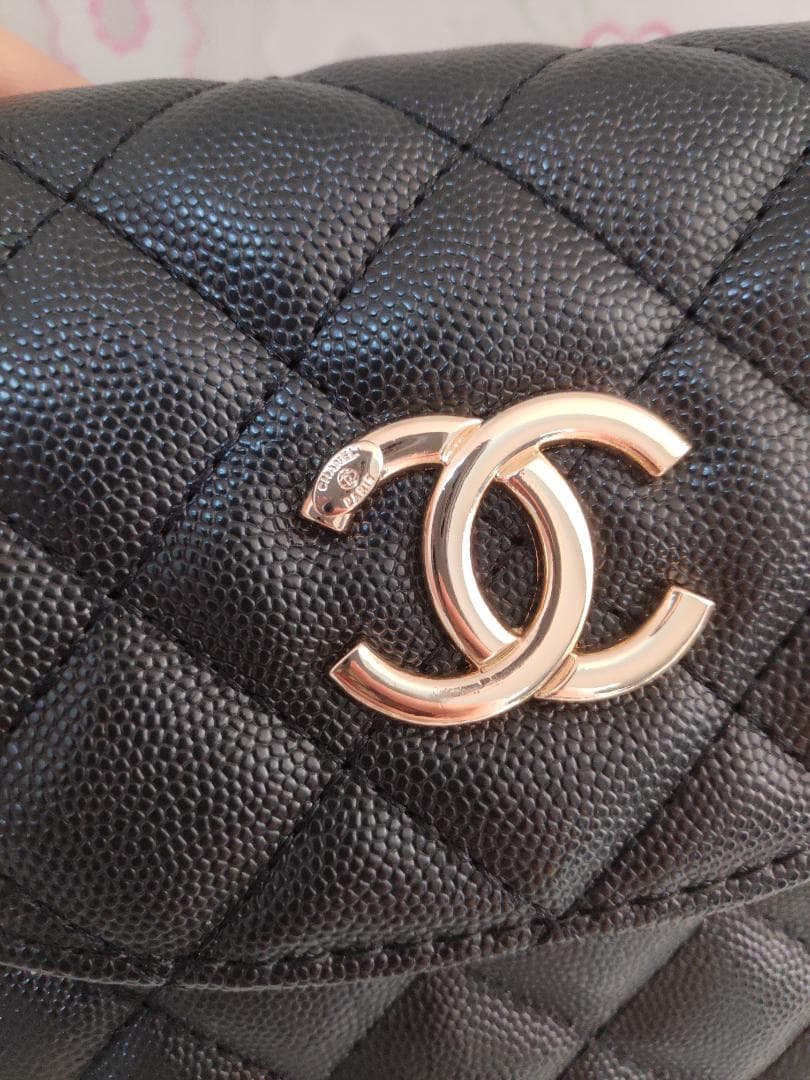 キルティングショルダーバッグ　2wayチェーン付き　黒