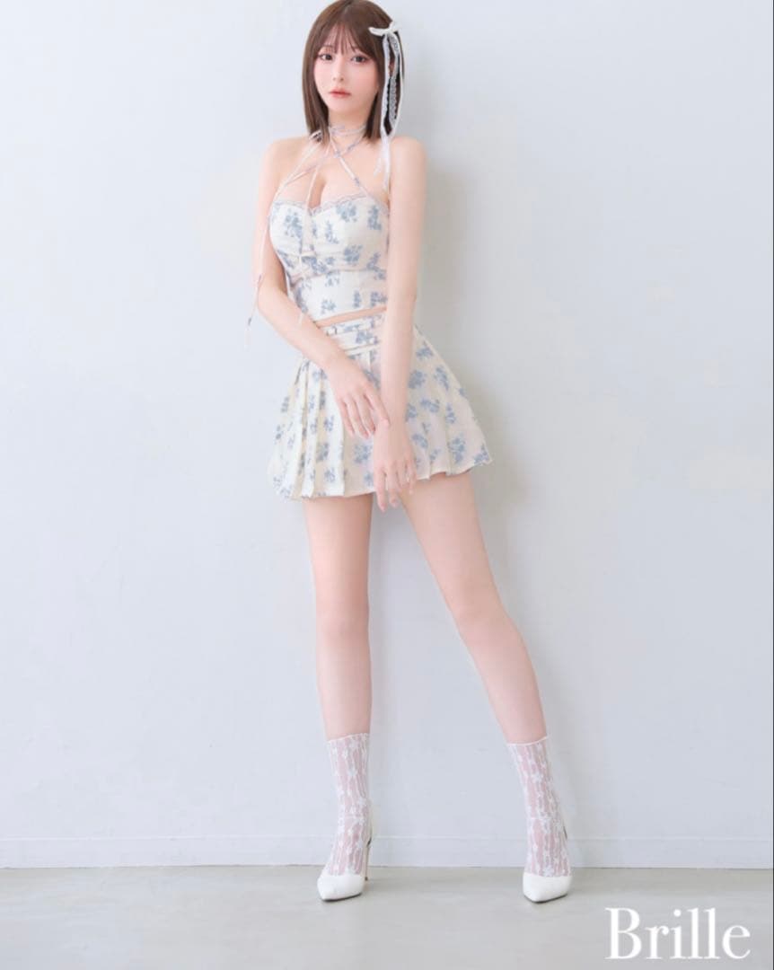 ブリエ フルールブリエセットアップミニドレス 【M】
