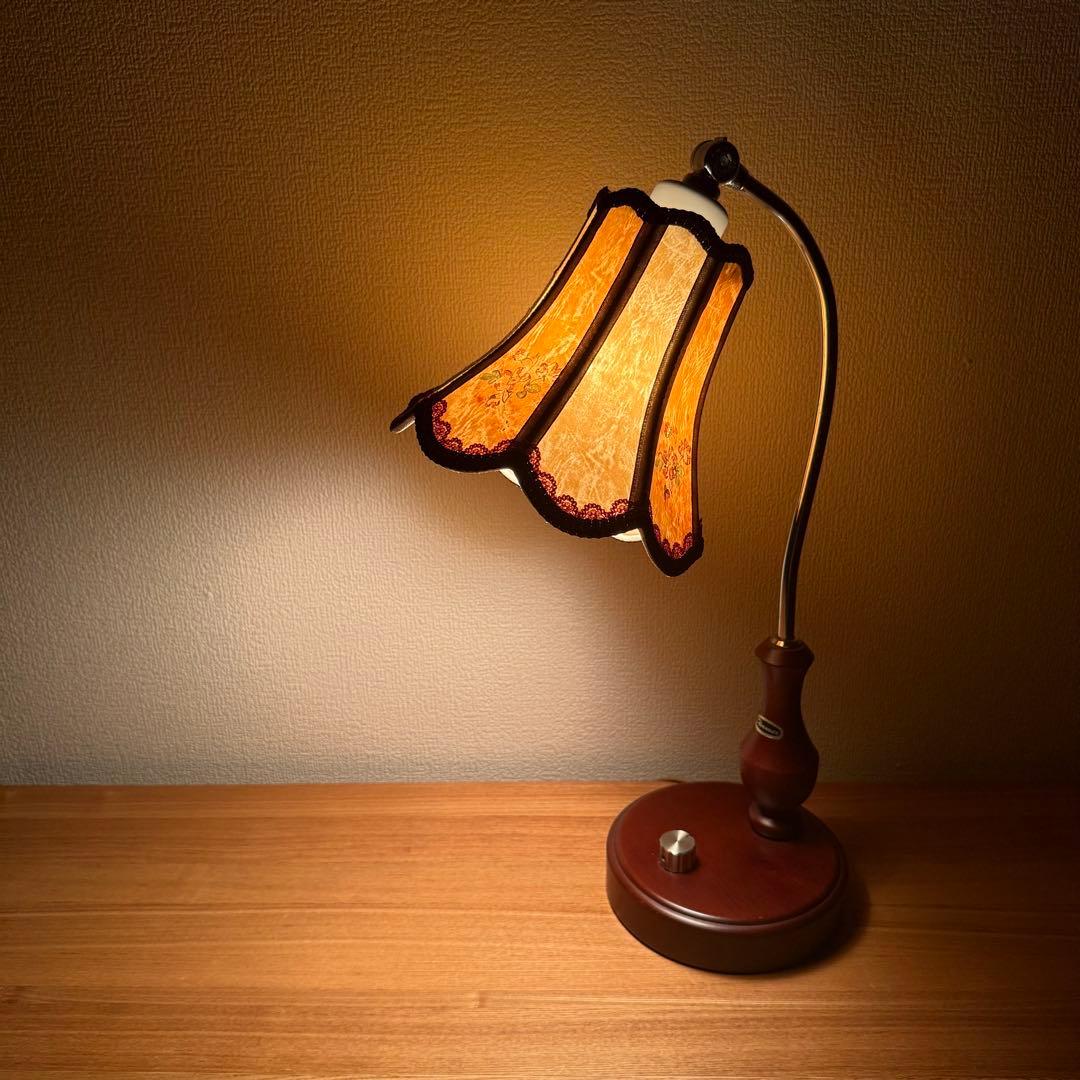 レトロ　スタンドライト 調光　アンティーク　花柄　新日本照明 Dimmer