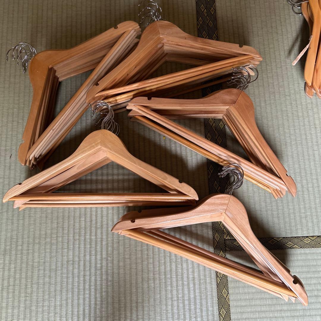 木製スリムハンガー　50本