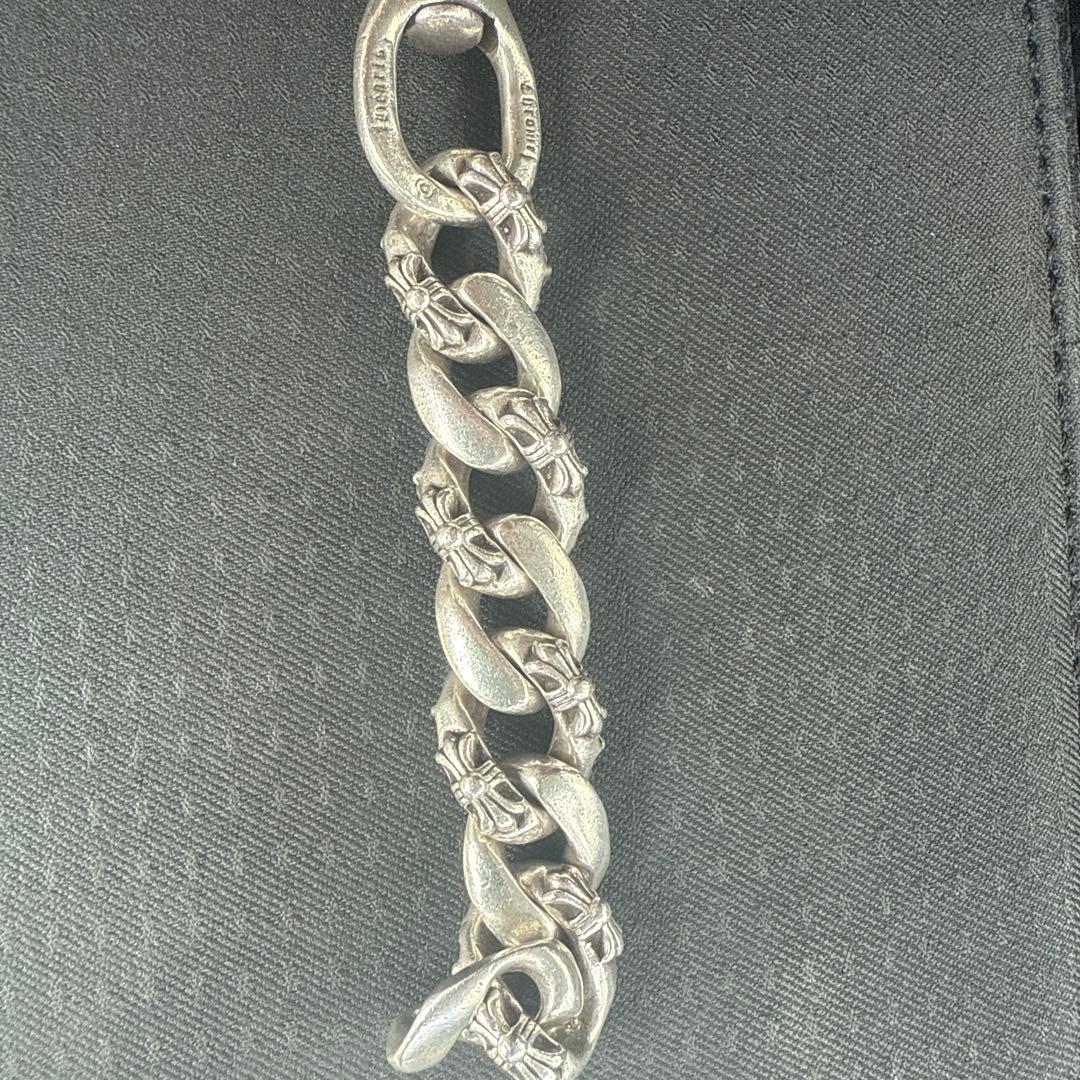 正規品 クロムハーツ Wベルトループ フレアボタンウォレットチェーン