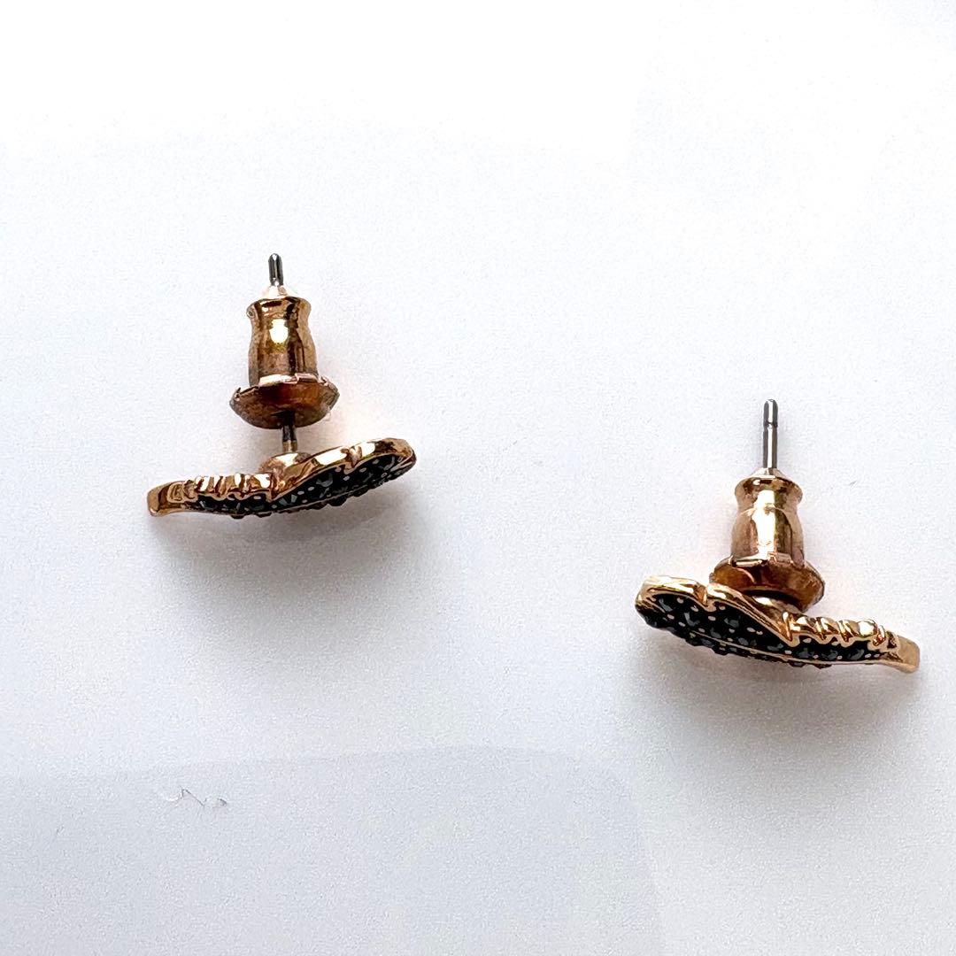 【セット商品】スワロフスキー　ノーティー　ネックレス&ピアス　ゴールドカラー　箱