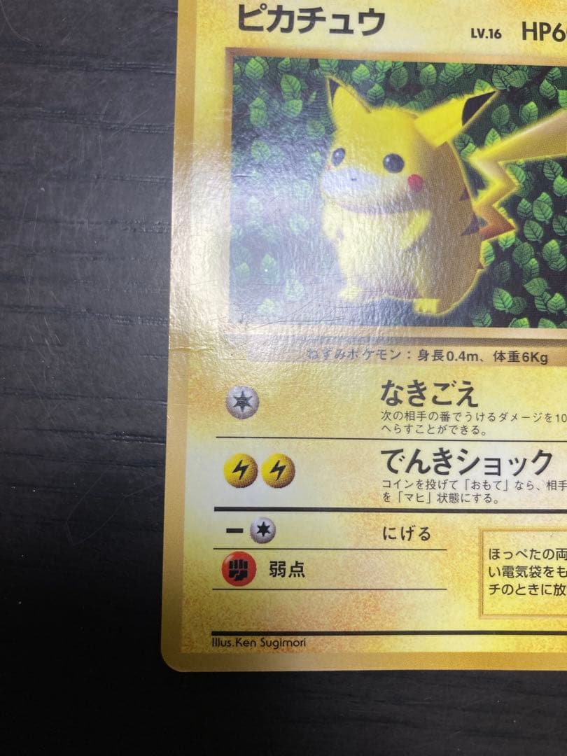 ピカチュウ　旧裏　コロコロコミック付録　光沢あり　誤表記ken sugimori