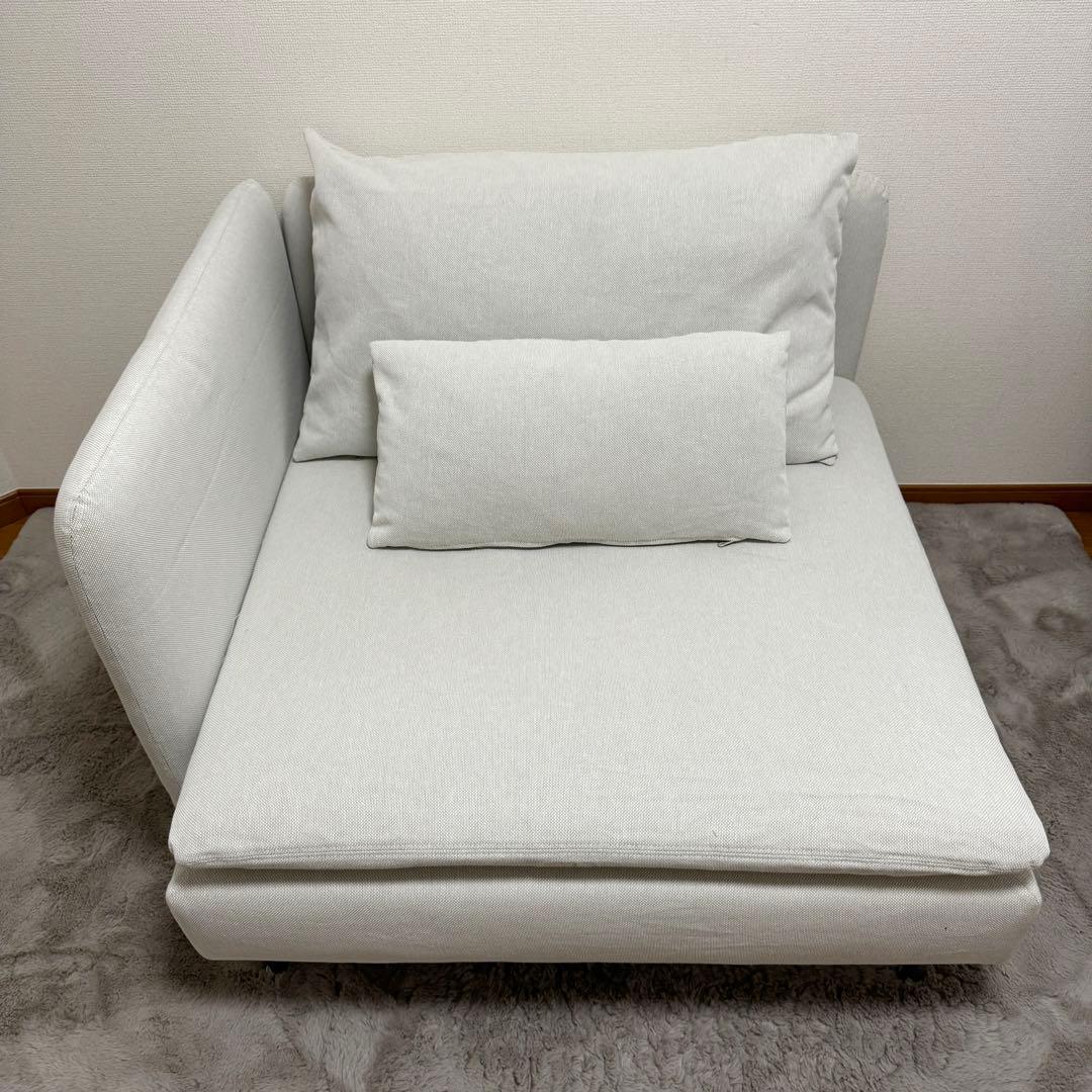 【ぬぅぬぅ】IKEA ソーデルハムン 1人掛け コーナーソファ ホワイト