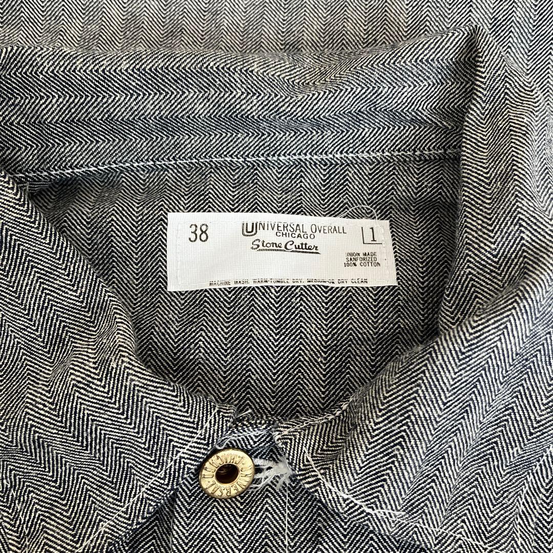 70s UNIVERSAL OVERALL カバーオール 38 ヘリンボーン
