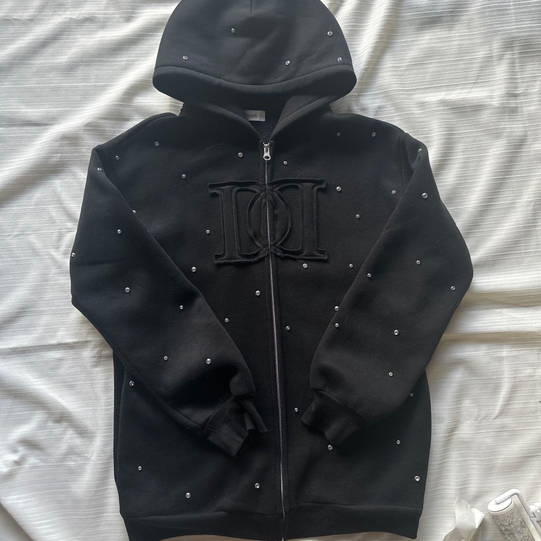 【着用2-3回】Darich DDロゴビジュージップパーカー ブラック