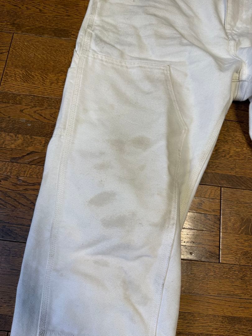 カーハート ダブルニー ワークパンツ ホワイト W32×L32