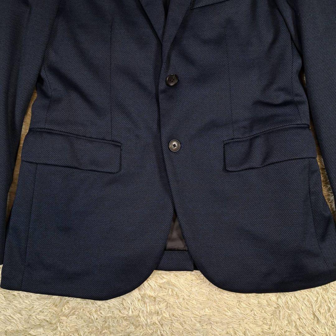 極美品　高ストレッチ　エディフィス　イージーパンツ　　ネイビー　セットアップ