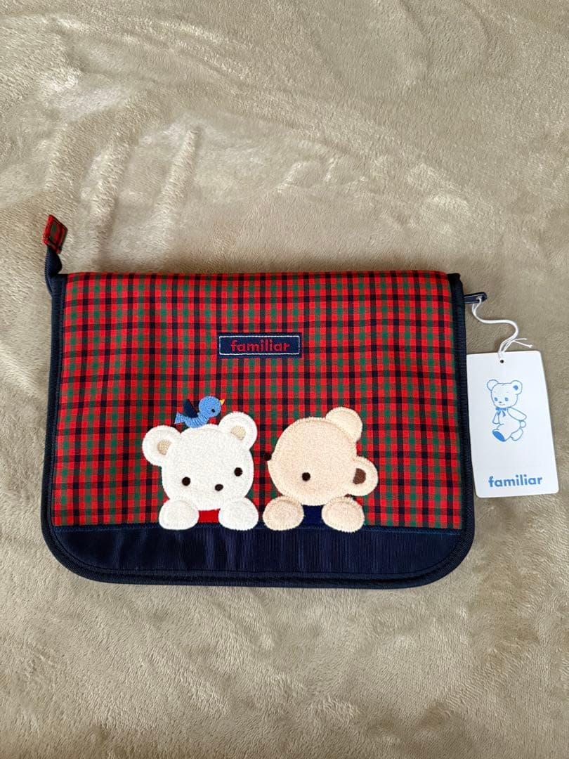 新品未使用　familiar 母子手帳ケース チェック柄