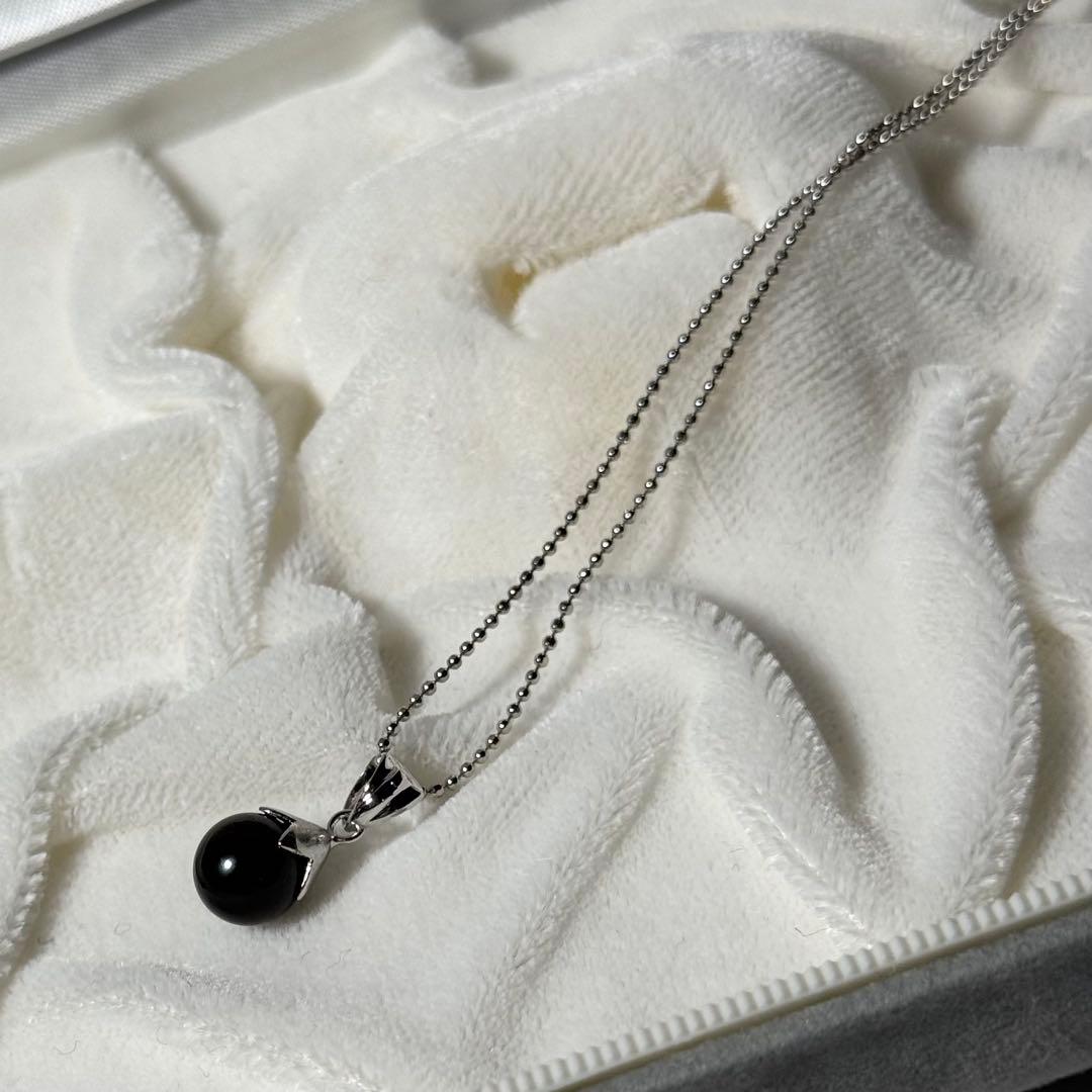 あこや本真珠 パールネックレス イヤリング セット ブラックパール 鑑別書付き