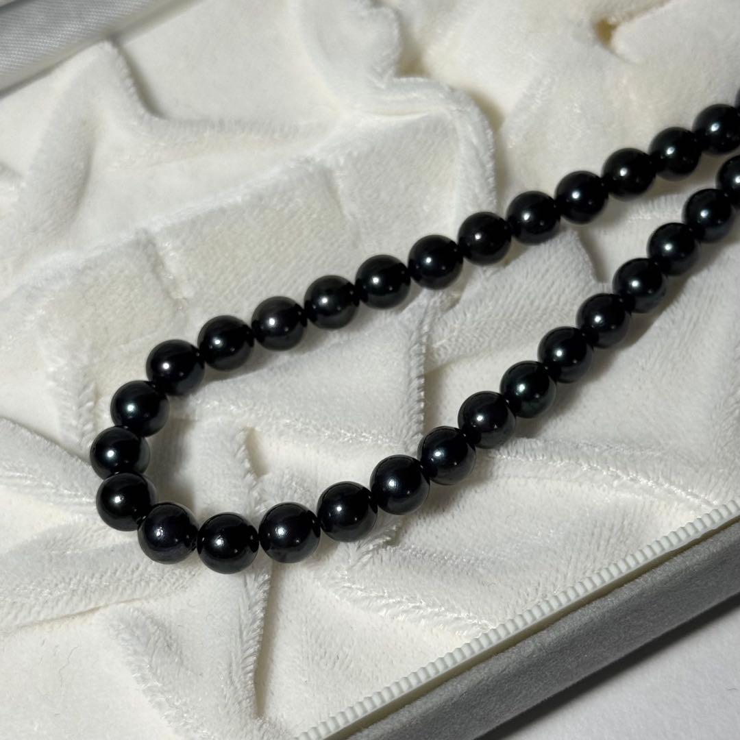 あこや本真珠 パールネックレス イヤリング セット ブラックパール 鑑別書付き